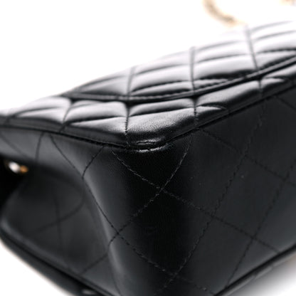 Chanel Lambskin Quilted Mini Rectangular Flap Black 10 of 13