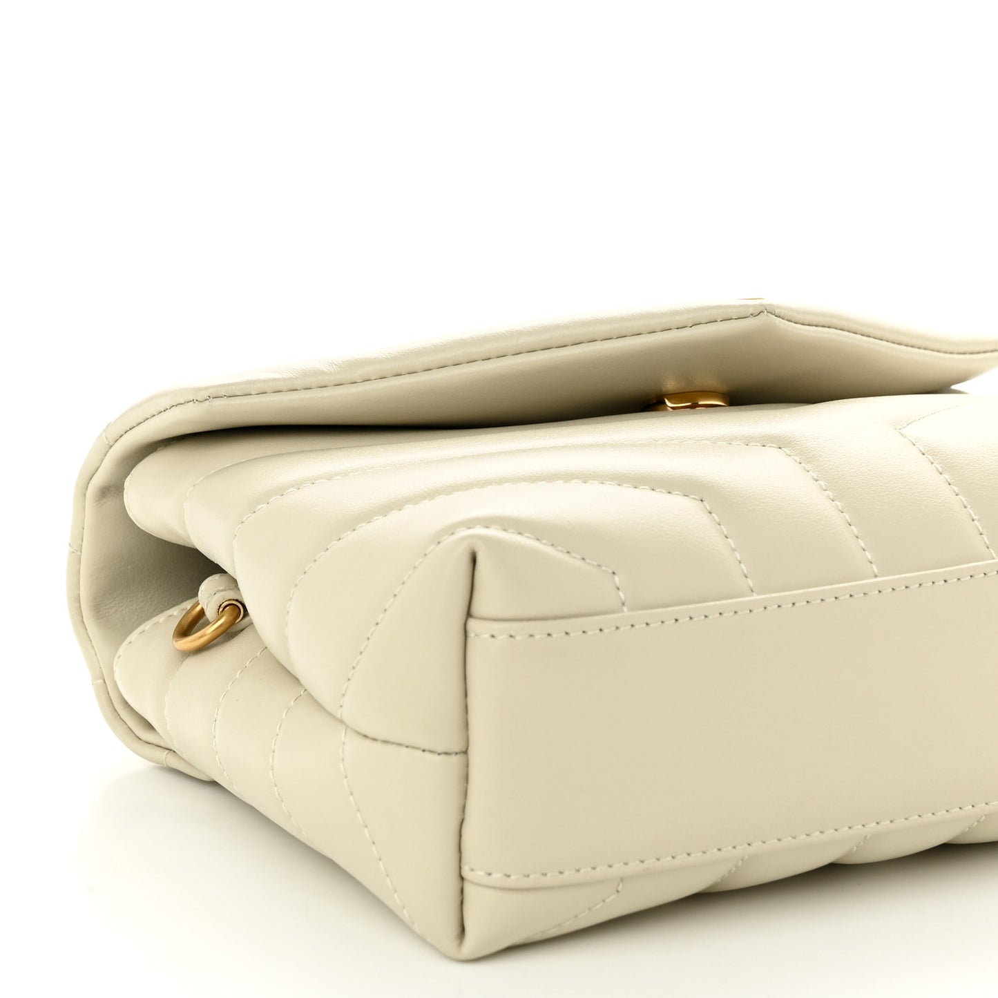Calfskin Y Quilted Monogram Toy Loulou Crossbody Bag Crema Soft