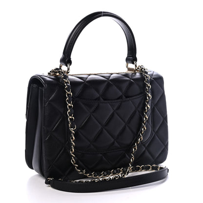 Chanel Lambskin Quilted Small Trendy CC Dual Handle Flap Bag Black 2 of 4