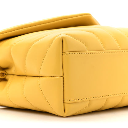 Saint Laurent Calfskin Y Quilted Monogram Toy Loulou Crossbody Bag Sunflower 10 of 10