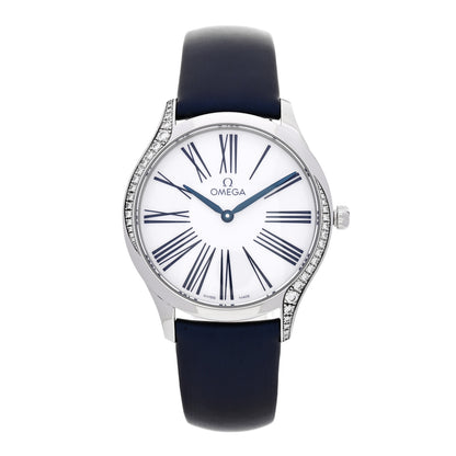 Omega Stainless Steel Satin Diamond Bezel 36mm De Ville Tresor Quartz Watch White 428.17.36.60.04.001 1 of 5