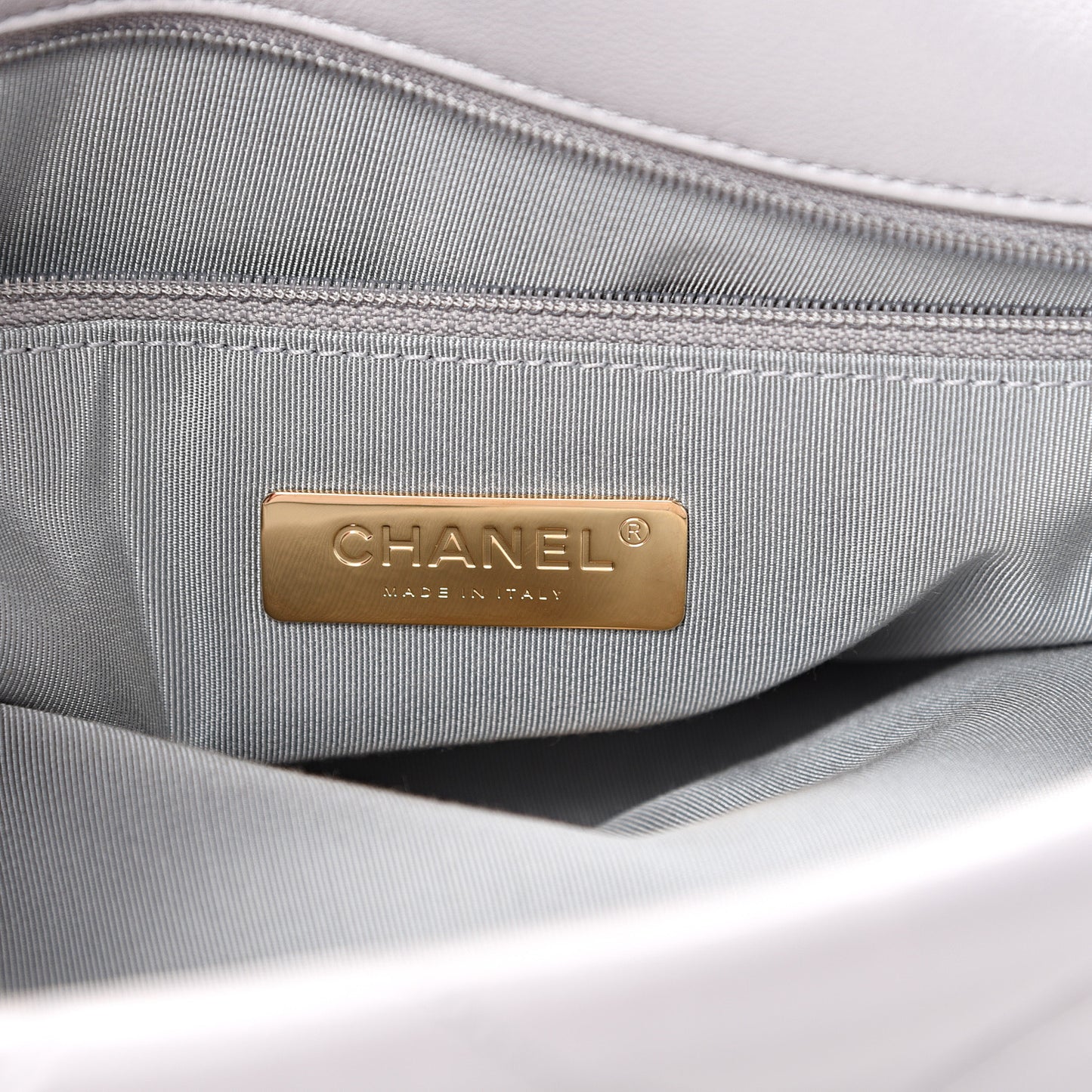 Goatskin Quilted Maxi 19 Flap Grey