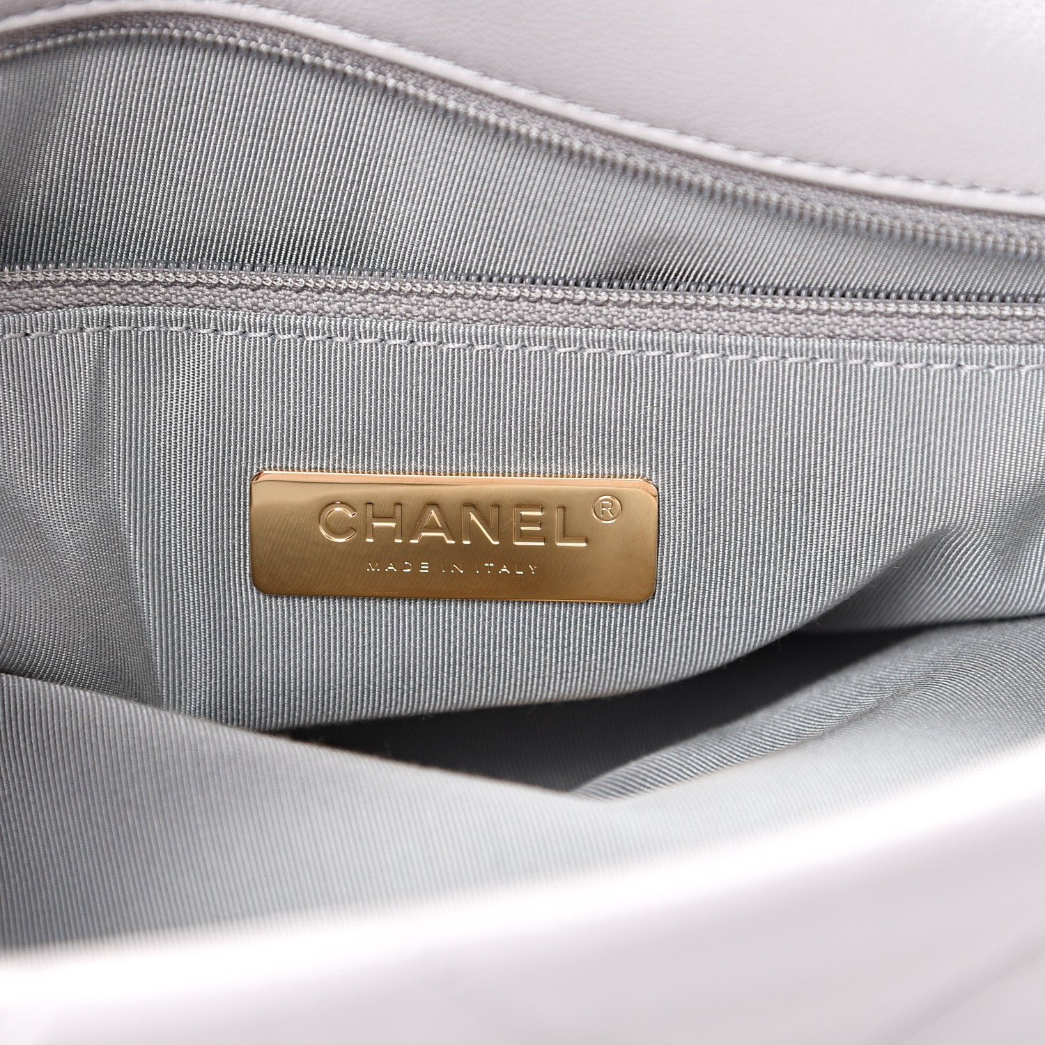 Chanel Goatskin Quilted Maxi 19 Flap Grey 5 of 9