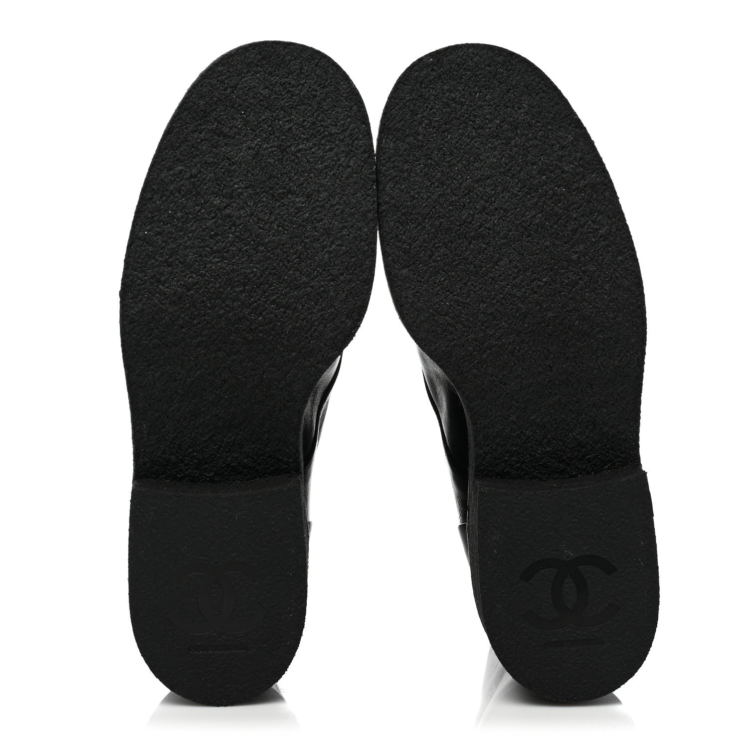 Chanel Calfskin Cap Toe Combat Boots 37.5 Black 5 of 9