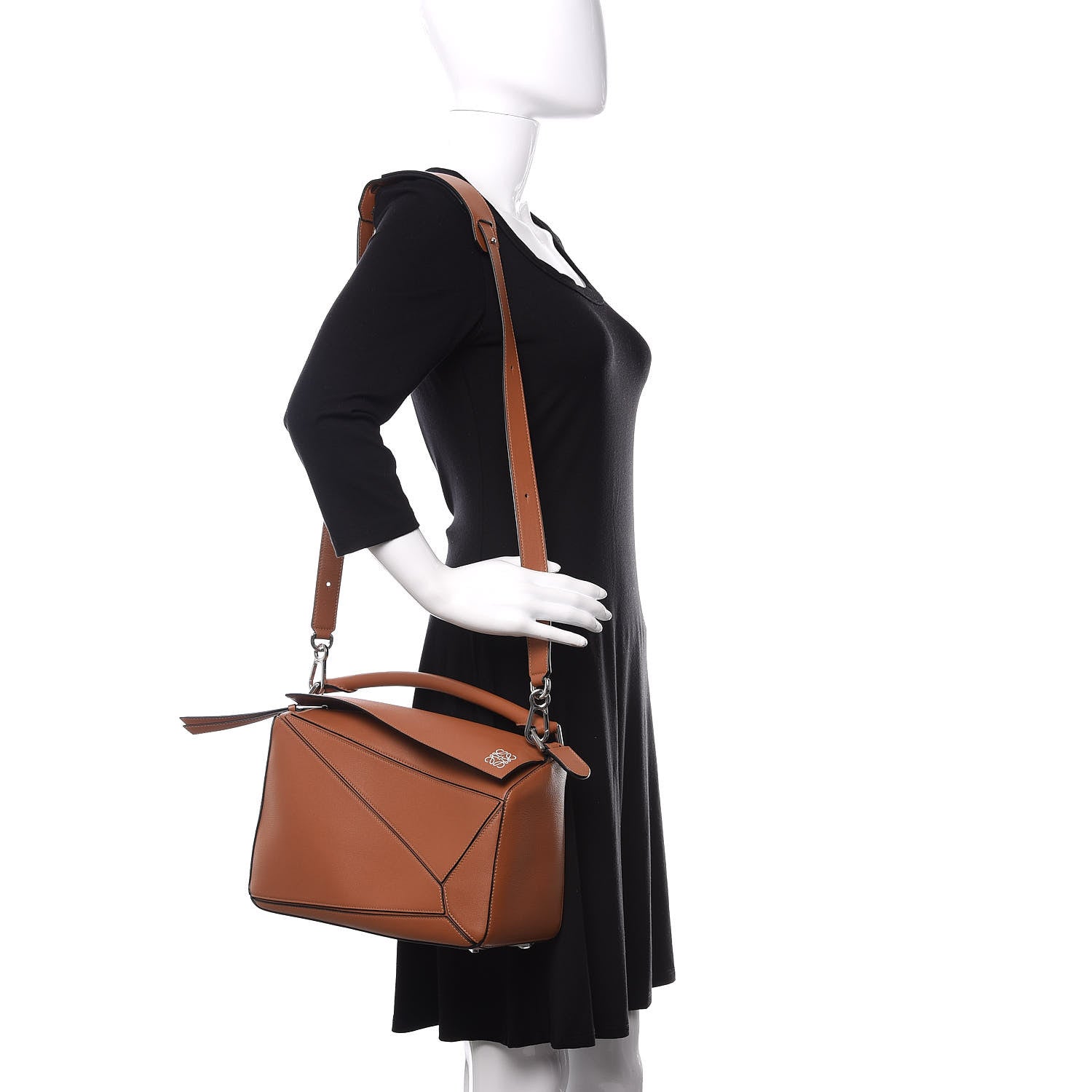 Loewe Calfskin Medium Puzzle Bag Tan 2 of 10
