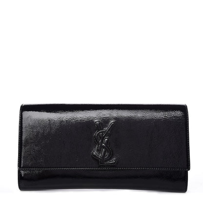 Saint Laurent Textured Patent Monogram Small Belle De Jour Clutch Black 1 of 6