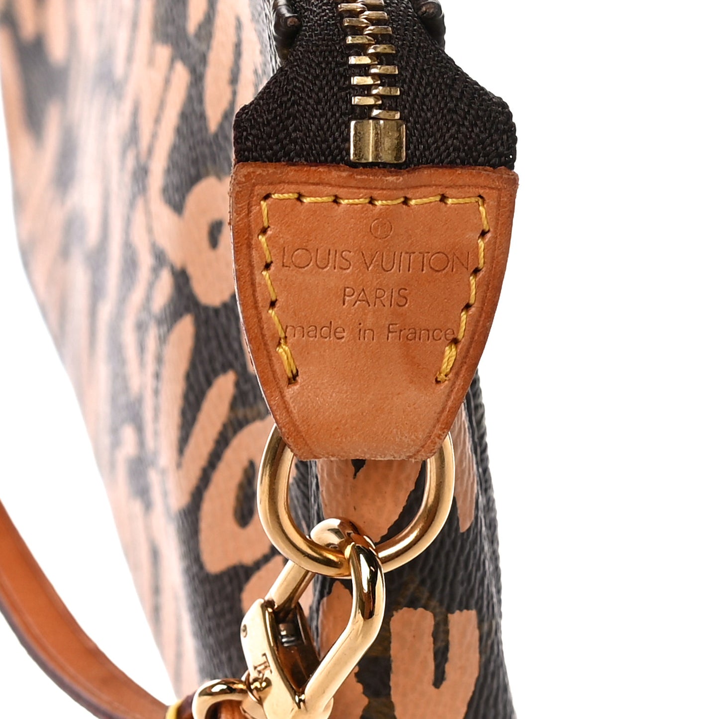 Monogram Graffiti Pochette Accessories Peach