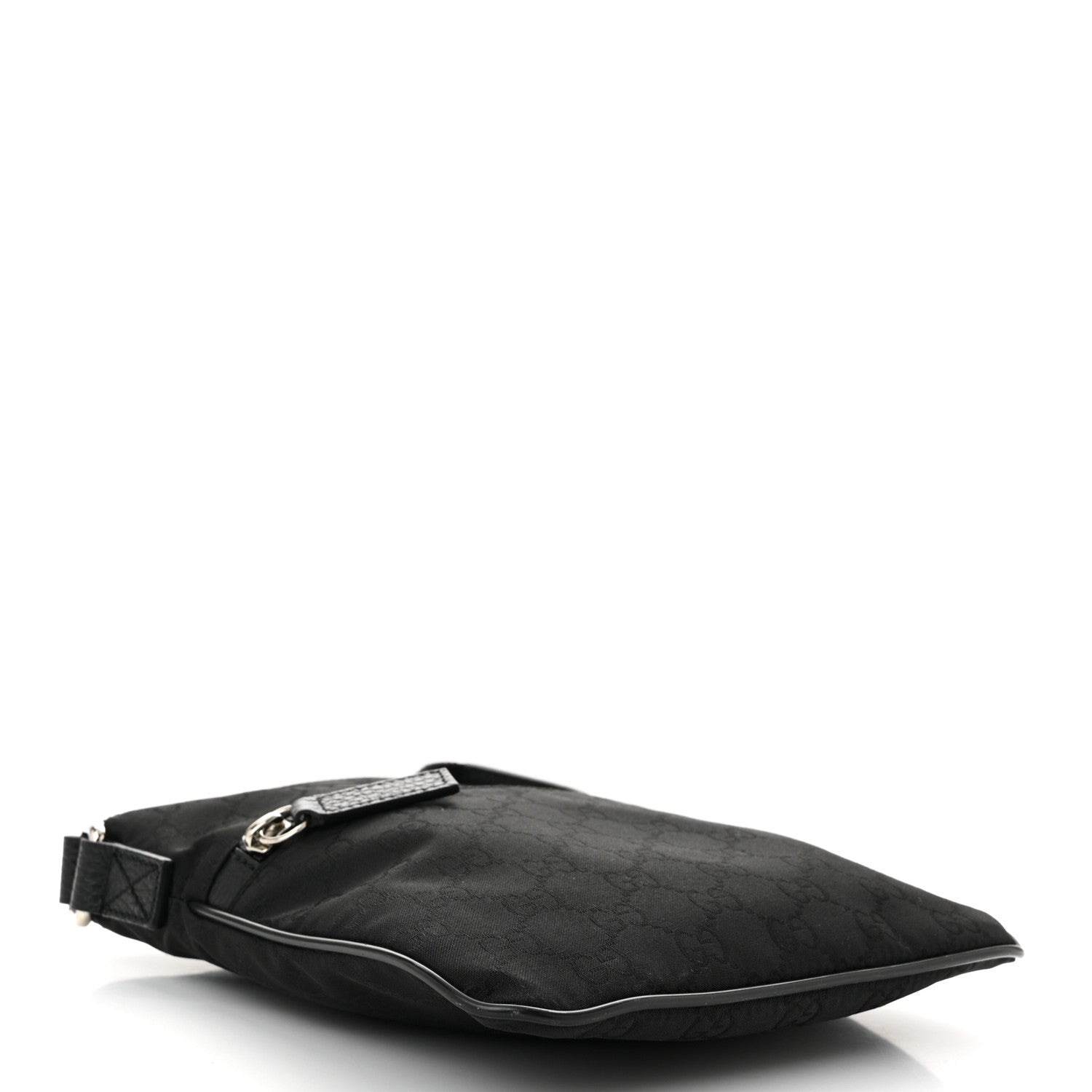 Gucci Nylon Monogram Mini Flat Messenger Bag Black 4 of 10