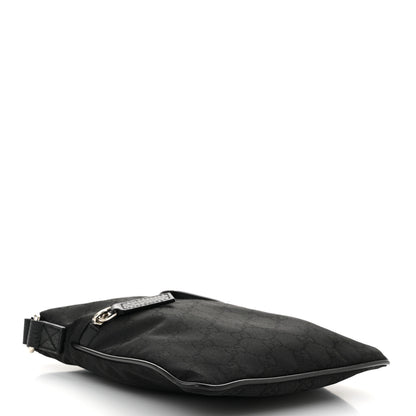 Gucci Nylon Monogram Mini Flat Messenger Bag Black 4 of 10