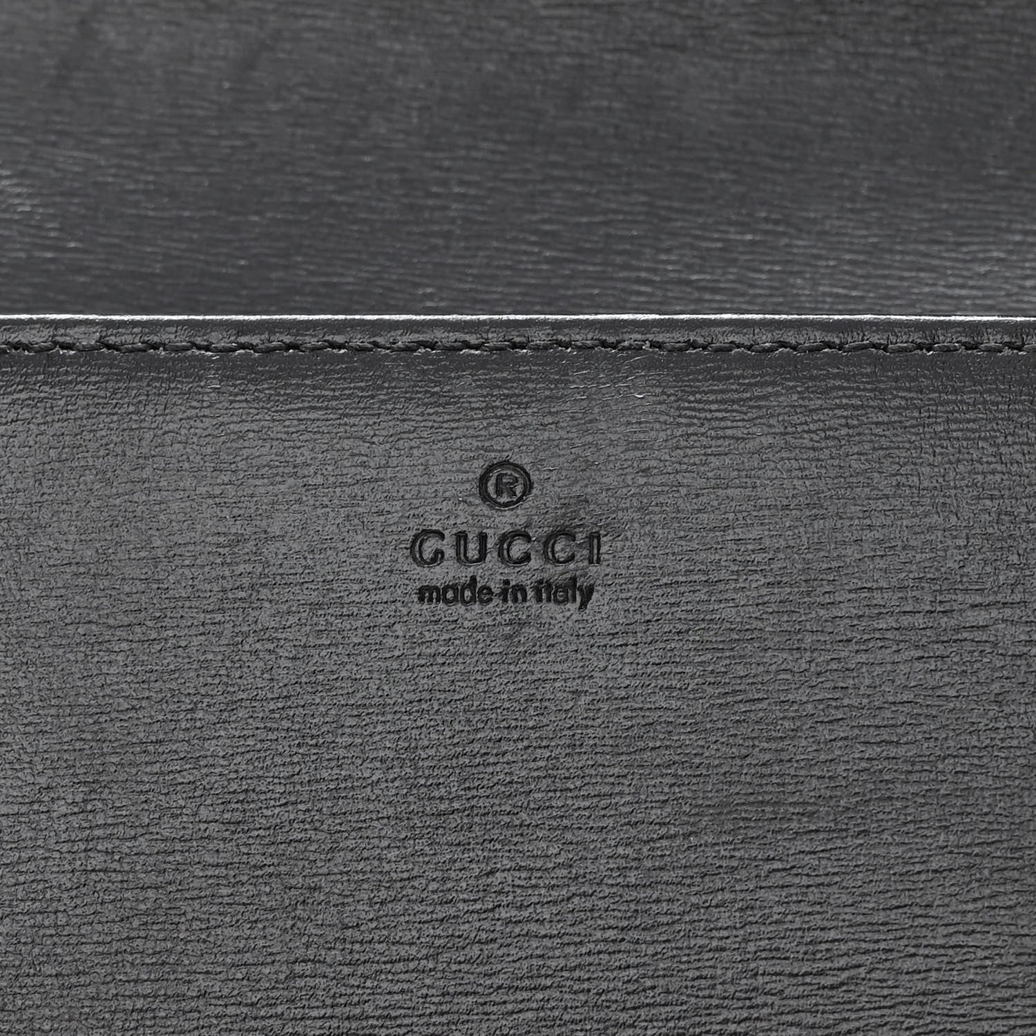 Gucci Boarded Plutone Calfskin Horsebit 1955 Wallet On Chain Black 6 of 16