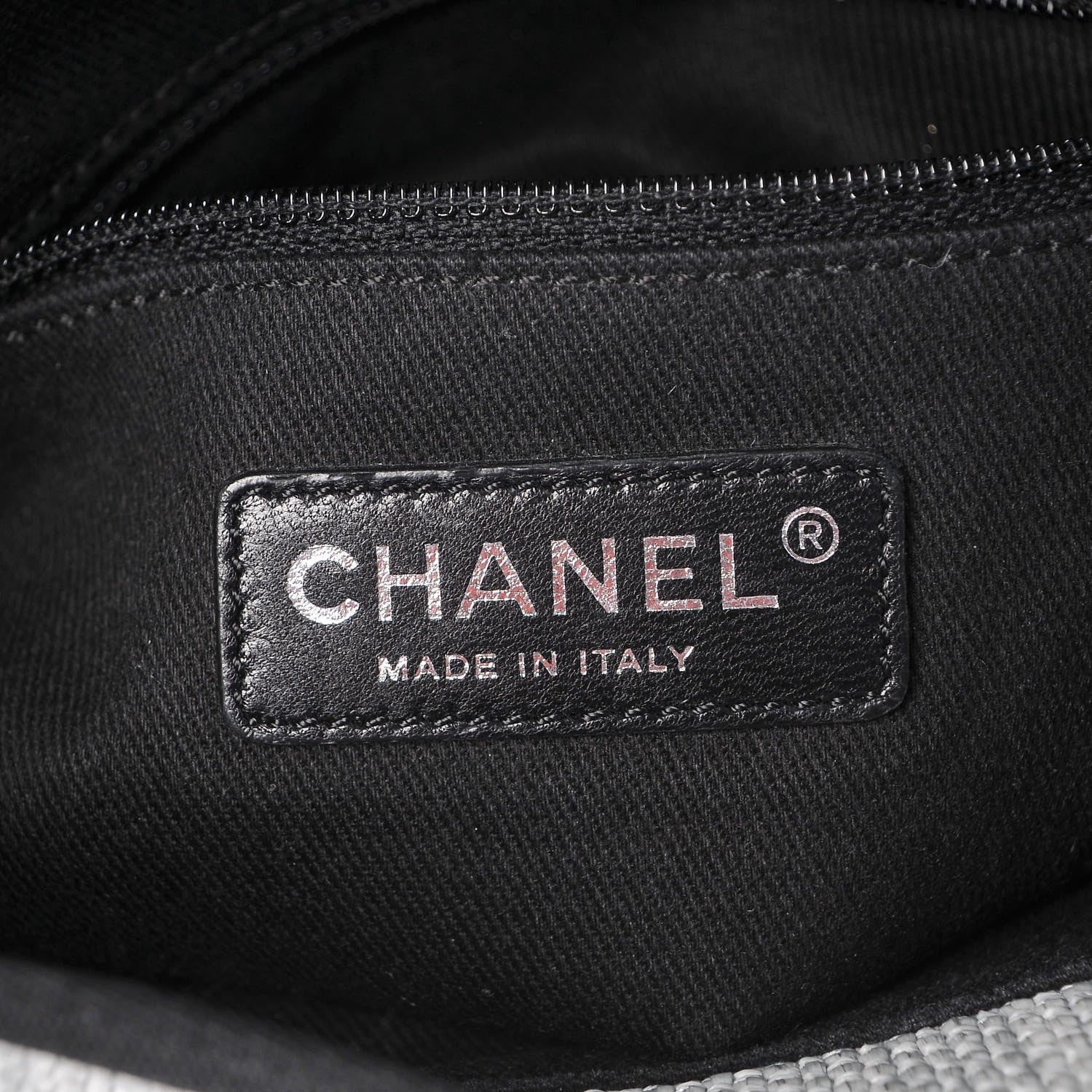 Chanel Woven Straw Raffia Small Deauville Messenger Grey 6 of 7
