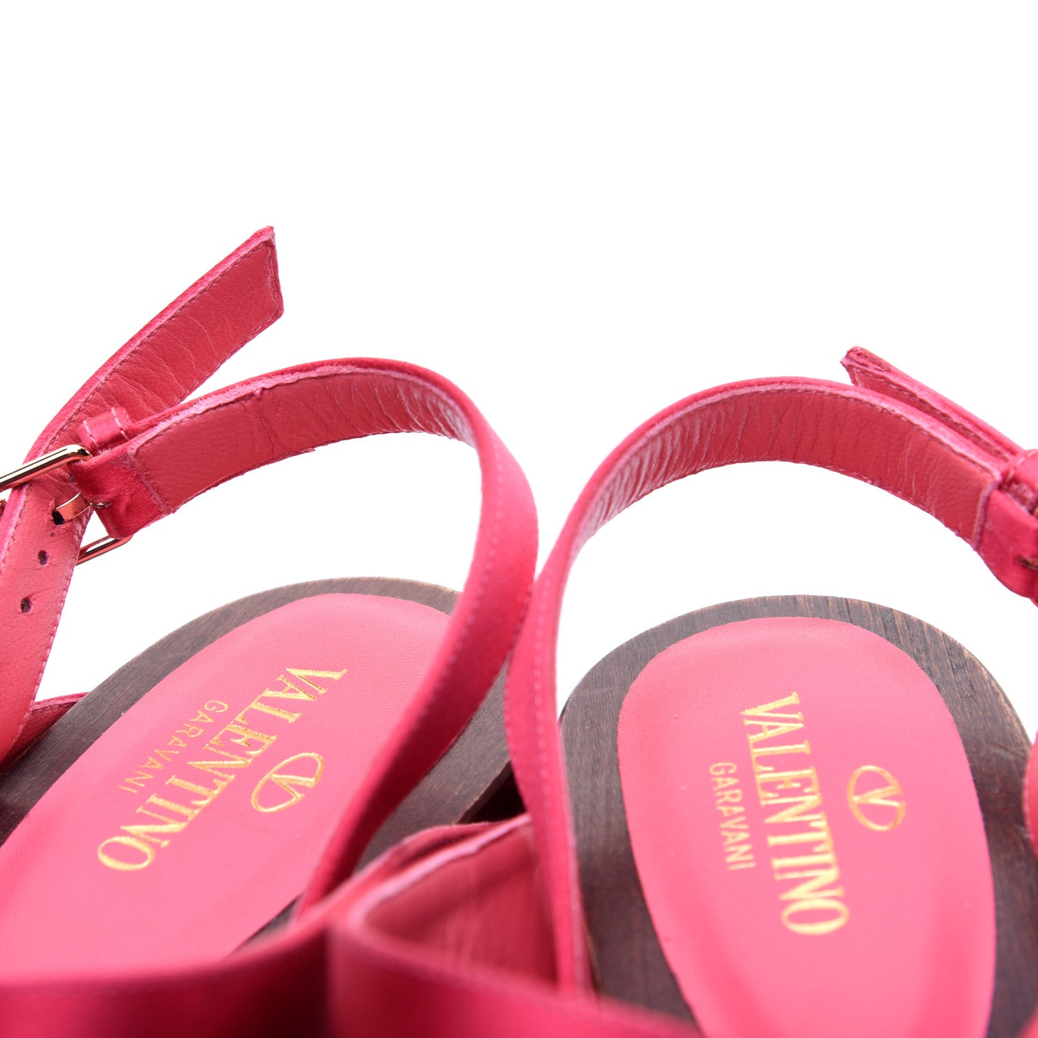 Valentino Garavani Satin Rockstud Platform Sandals 37 Pink 12 of 12