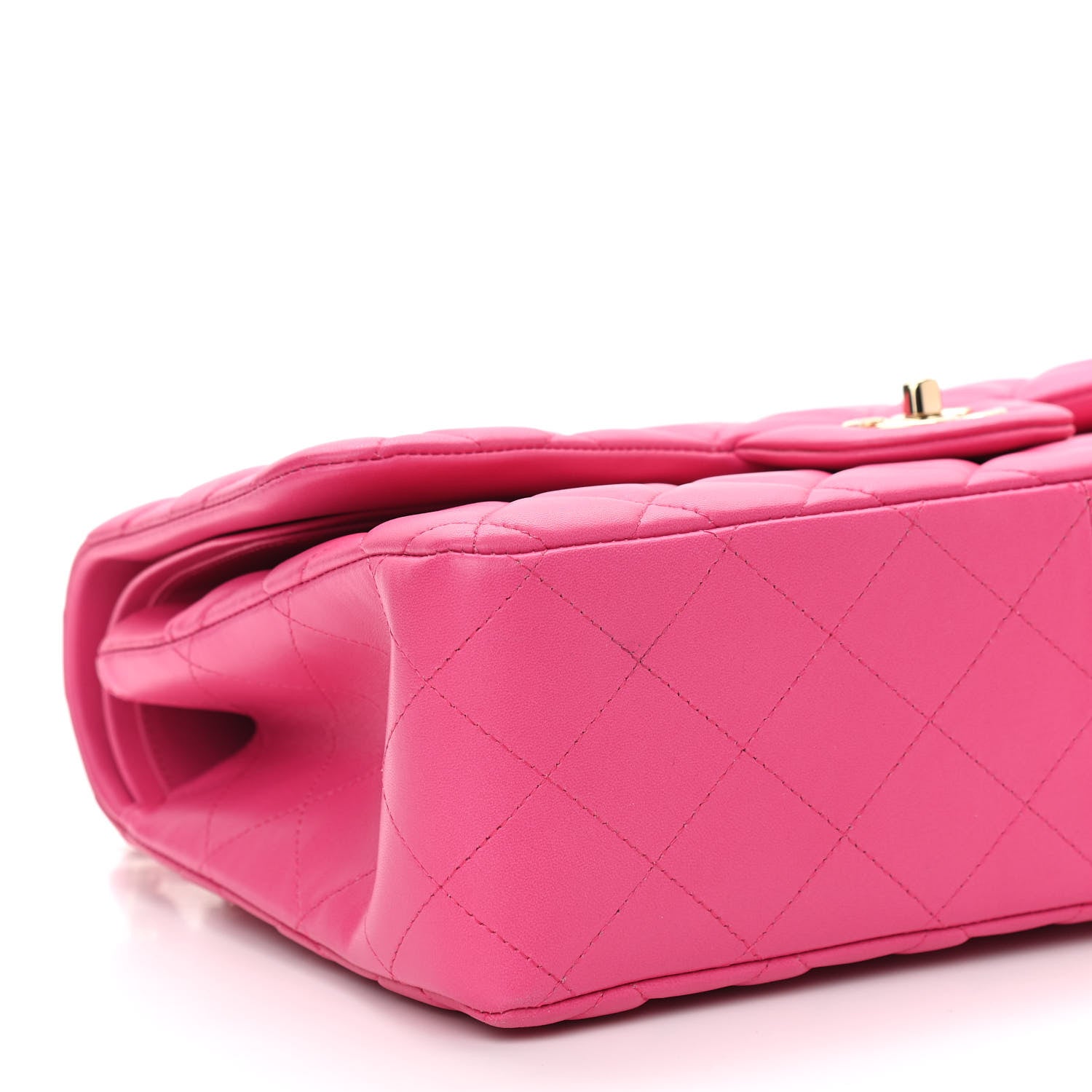 Chanel Lambskin Quilted Jumbo Double Flap Fuchsia 9 of 10