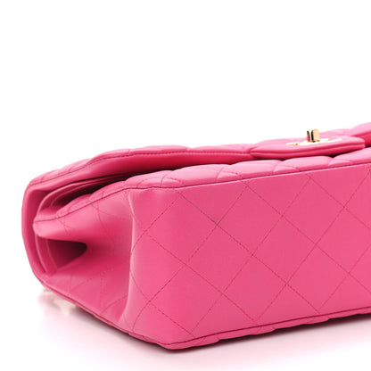 Chanel Lambskin Quilted Jumbo Double Flap Fuchsia 9 of 10