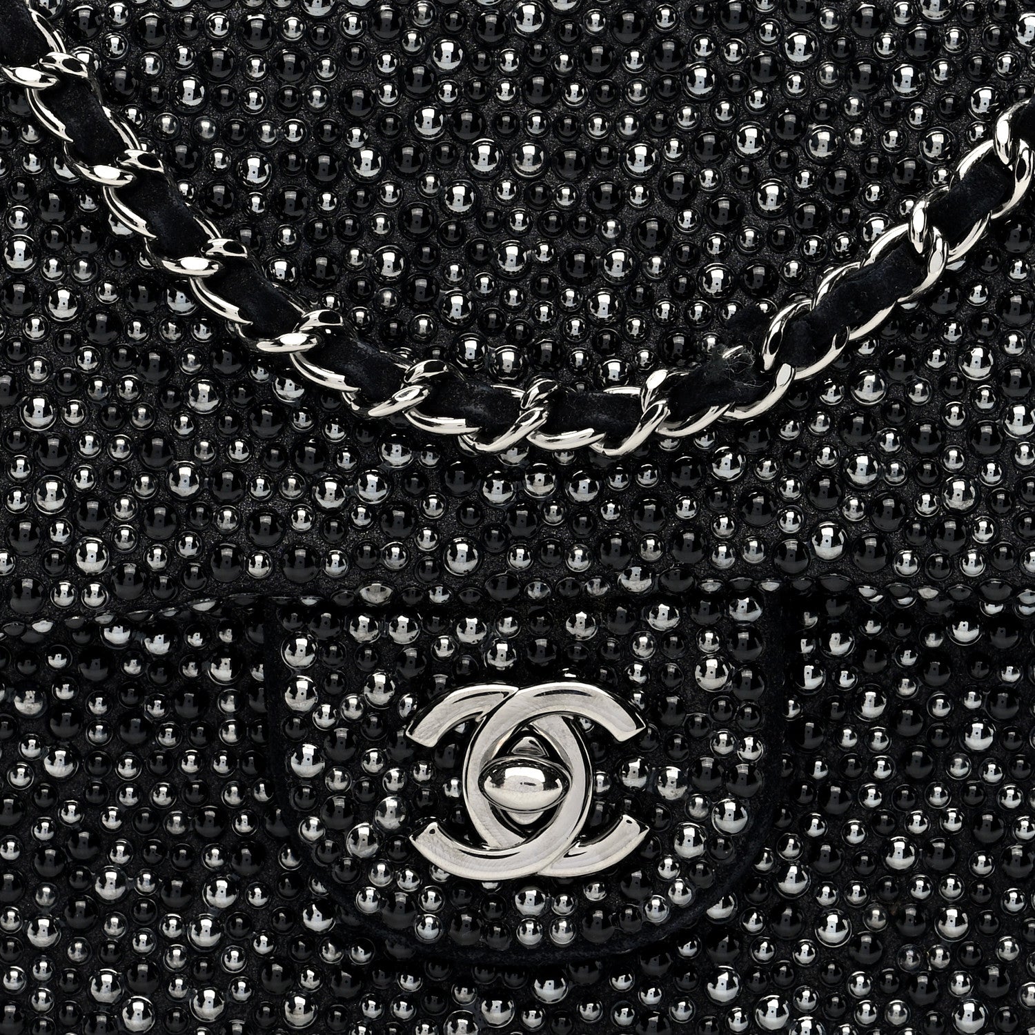 Chanel Suede Beaded Small Flap Dark Grey 8 of 10