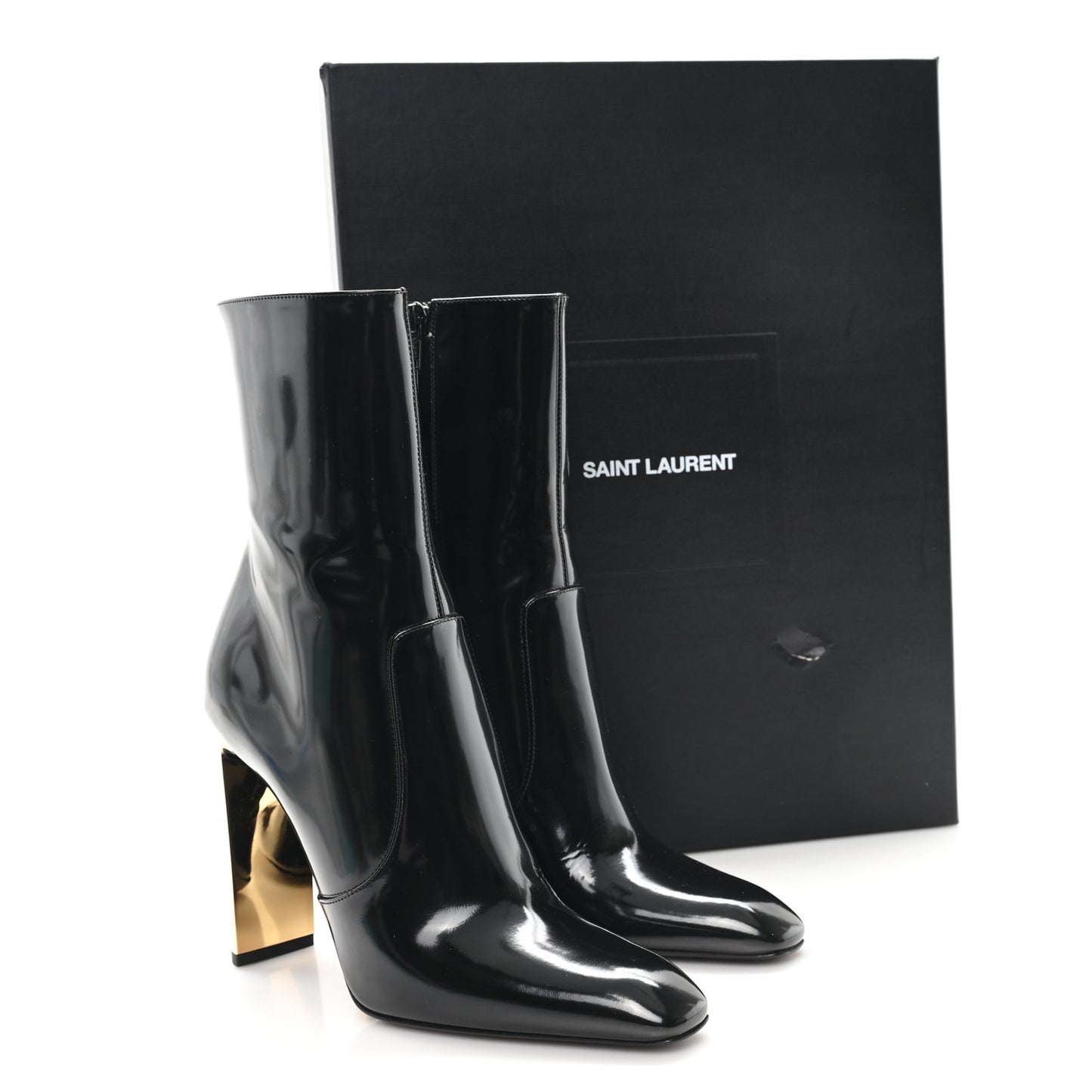Vitello Marilyn Auteuil 105 Ankle Zip Boots 38.5 Black