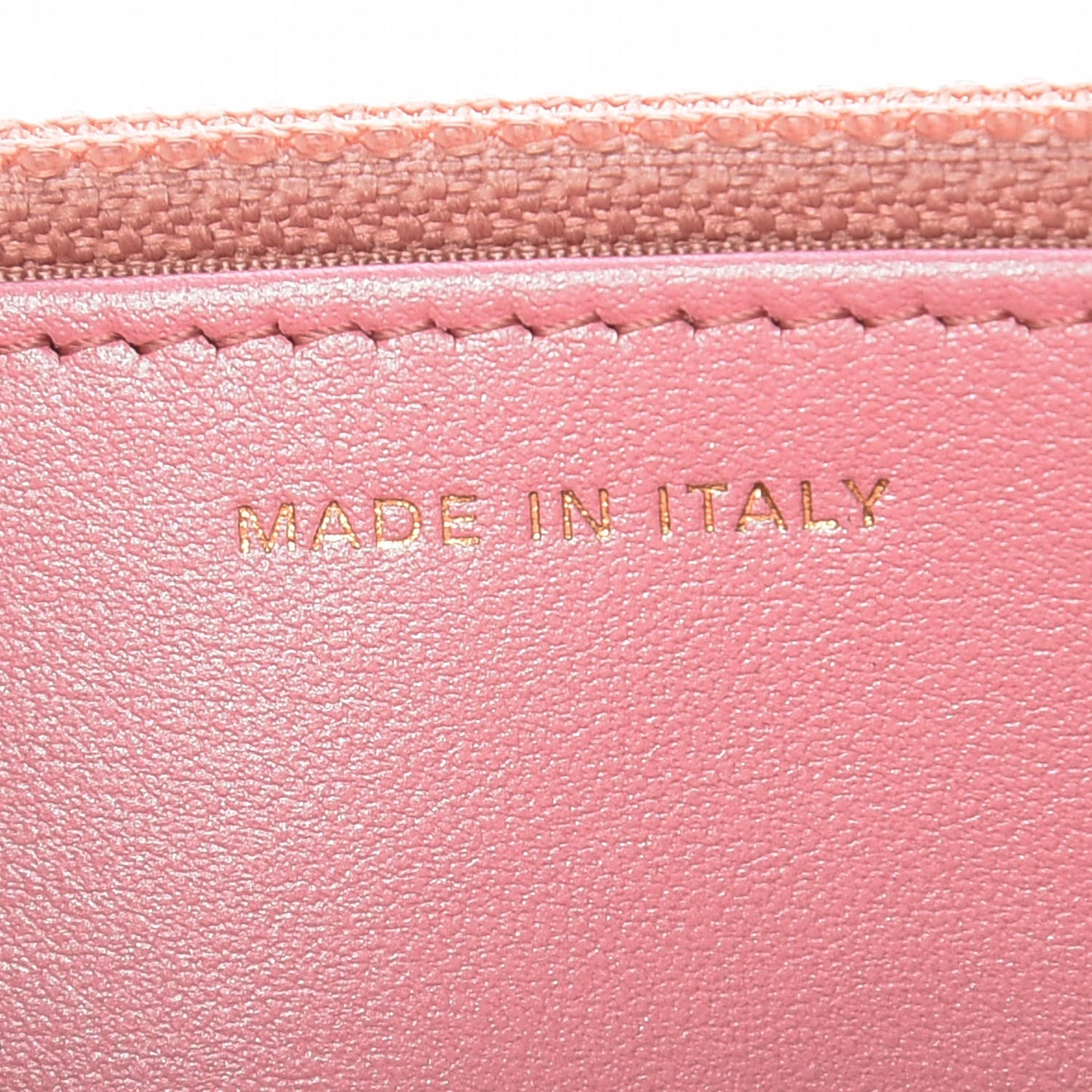 Iridescent Caviar Quilted Wallet on Chain WOC Rose Pink