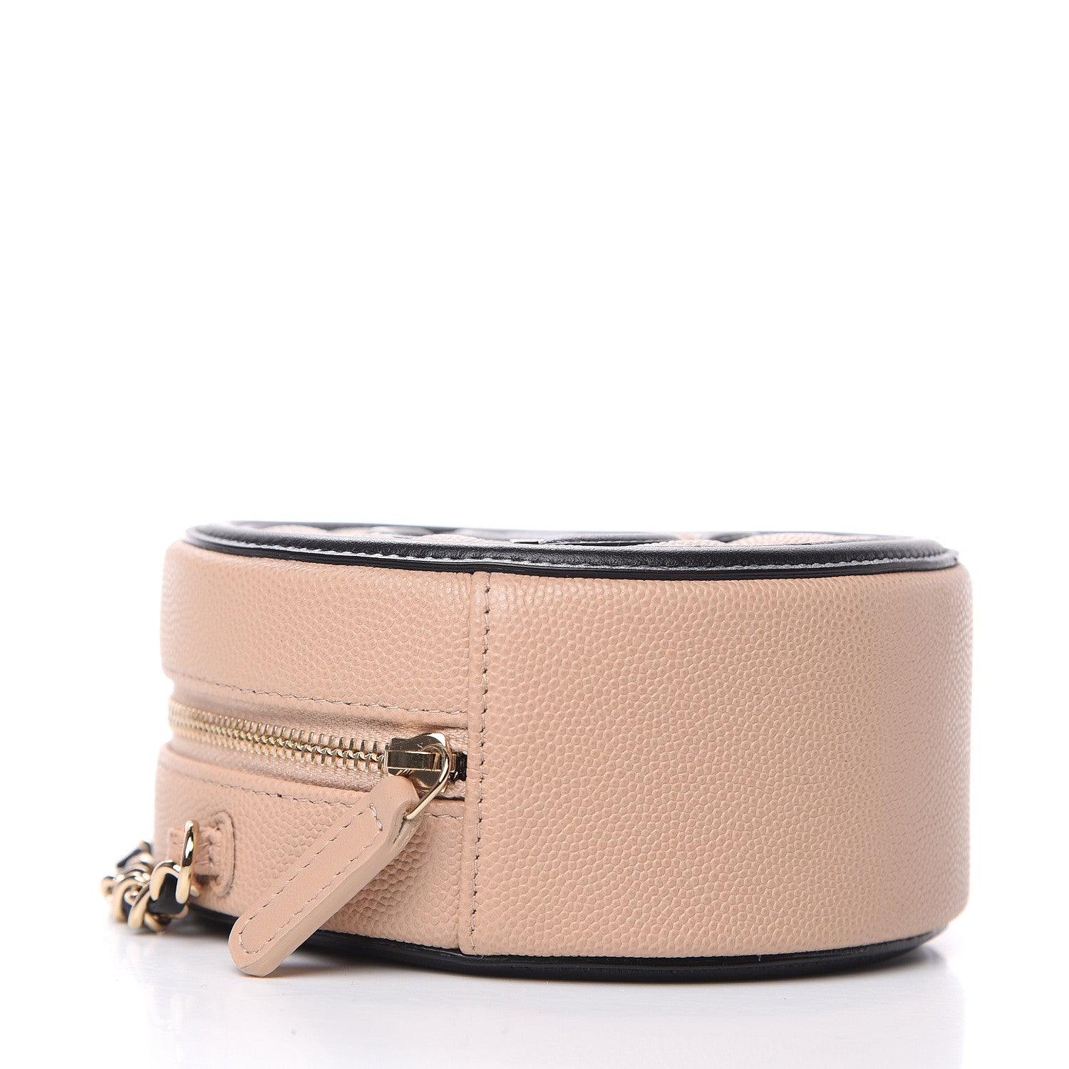 Chanel Caviar Quilted Round Filigree Crossbody Beige Black 4 of 10