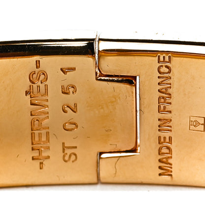Hermes Enamel Narrow Clic Clac H Bracelet GM Marron Glace 3 of 4
