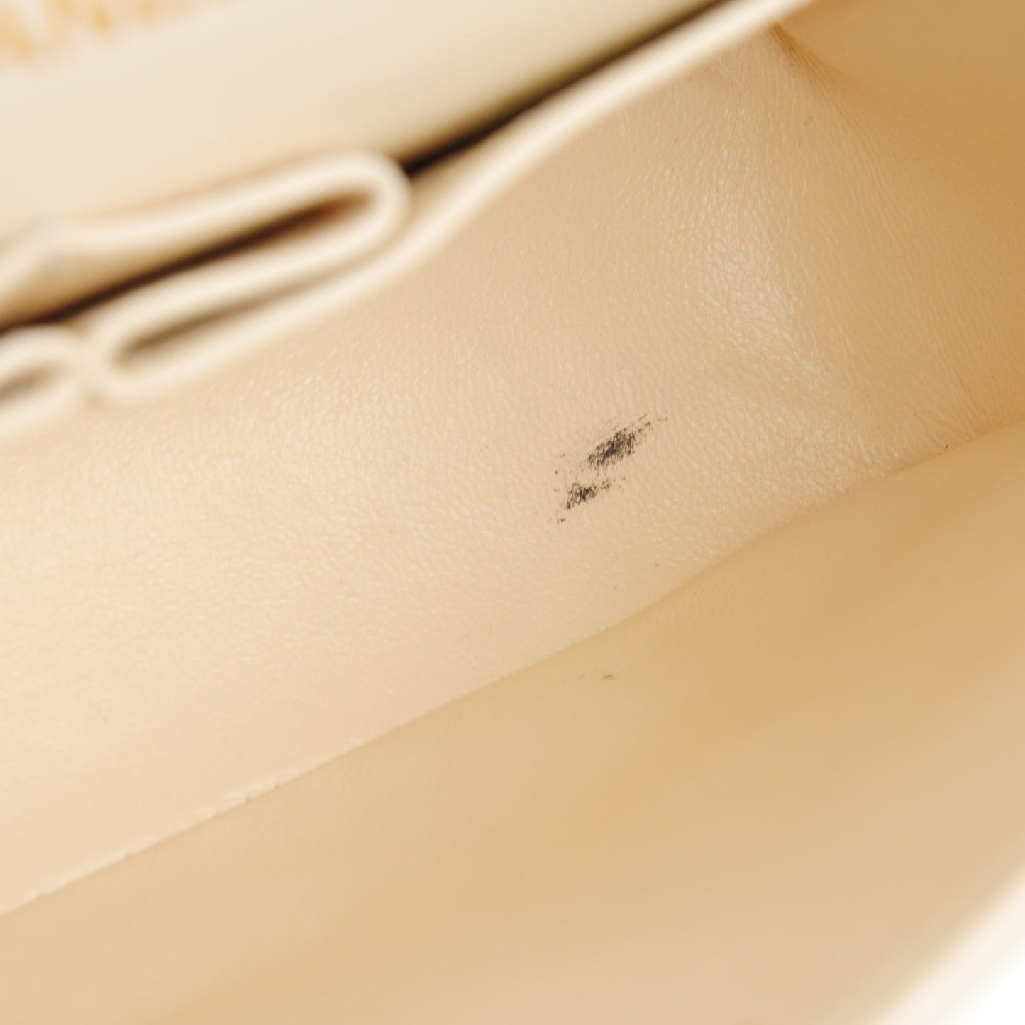 Lambskin Quilted Small Double Flap White