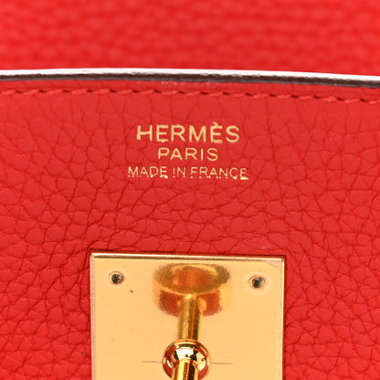 Hermes Togo Birkin 30 Rouge Casaque 6 of 12