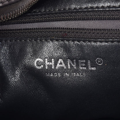 Chanel Metallic Aged Calfskin Quilted Medium Reissue Camera Case Dark Silver 6 of 15