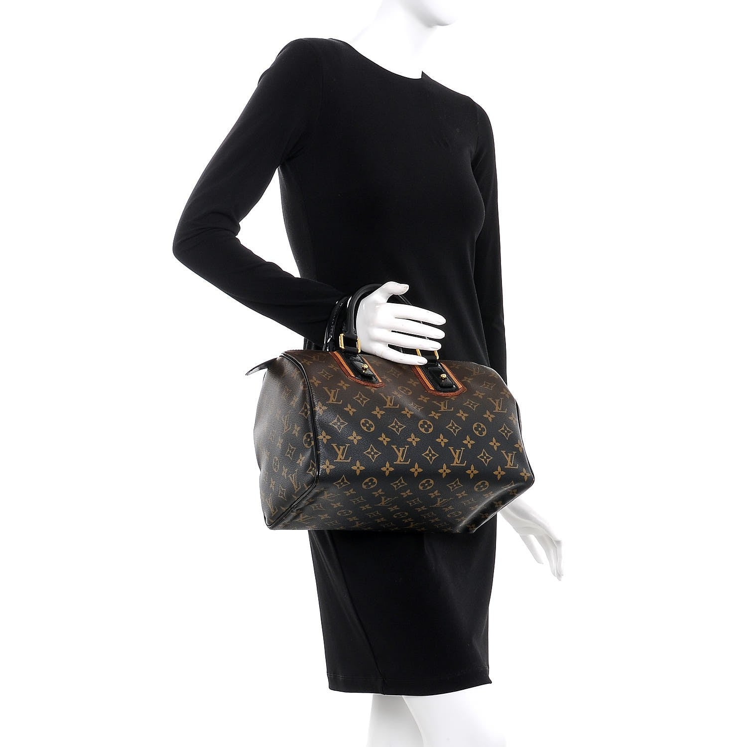 Louis Vuitton Monogram Mirage Speedy 30 Black 2 of 9