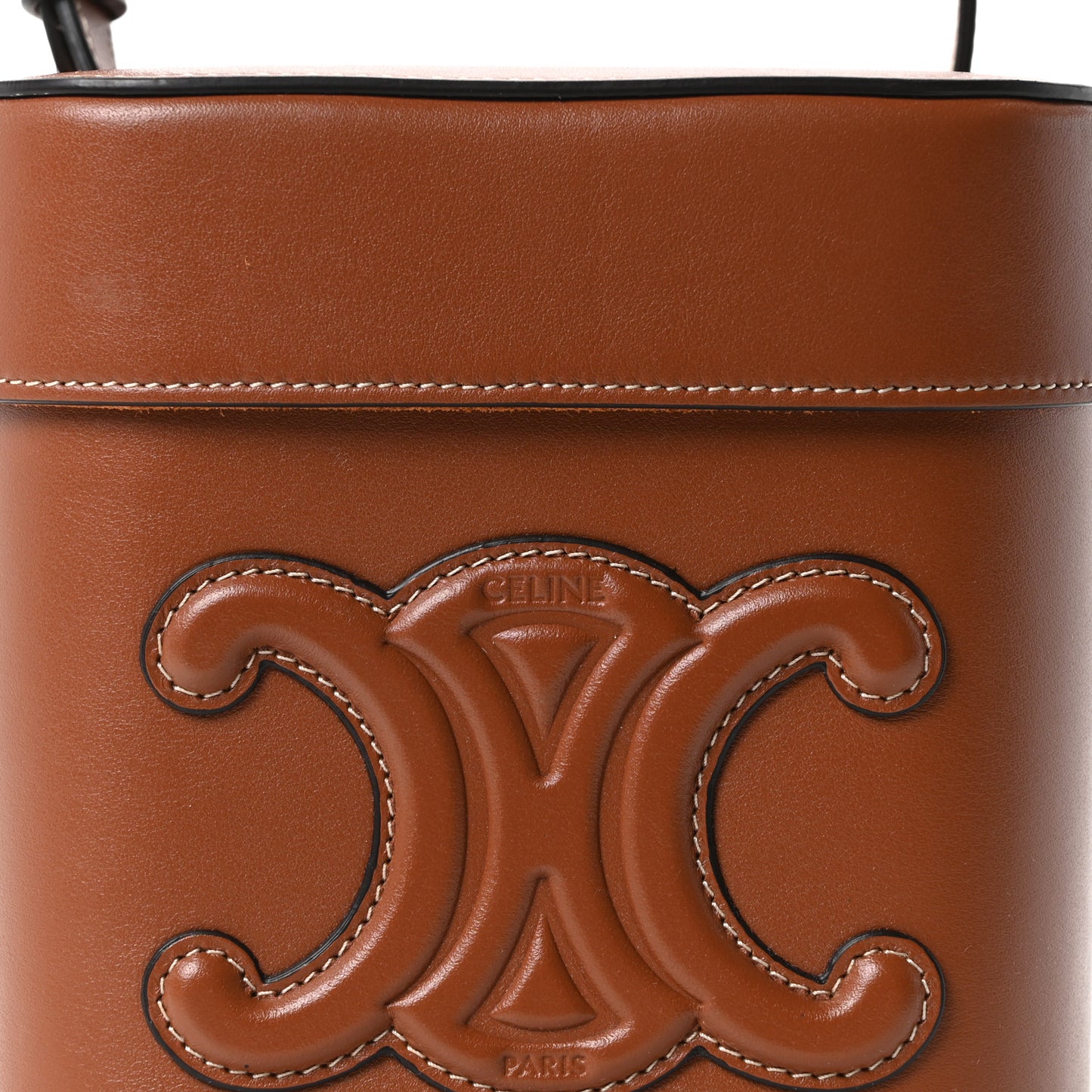 Smooth Calfskin Medium Cuir Triomphe Box Tan