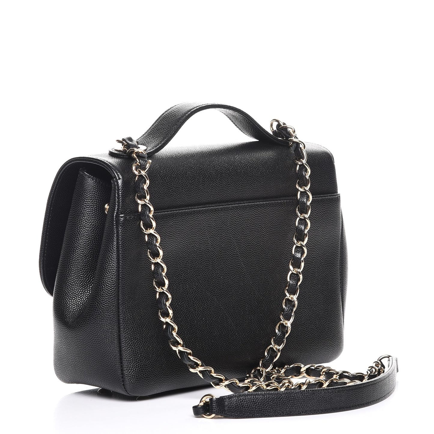 Caviar Quilted Small Business Affinity Flap Black