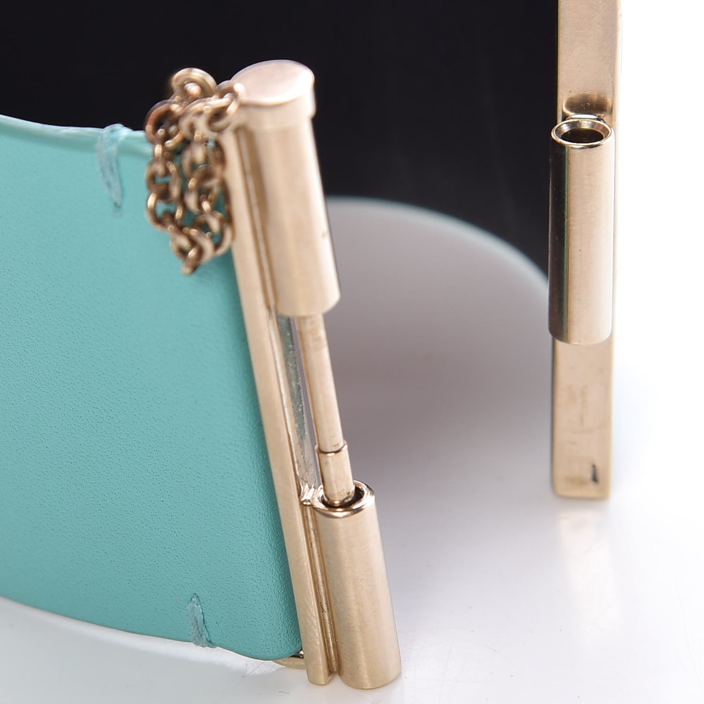 Calfskin CC Wide Cuff Light Green