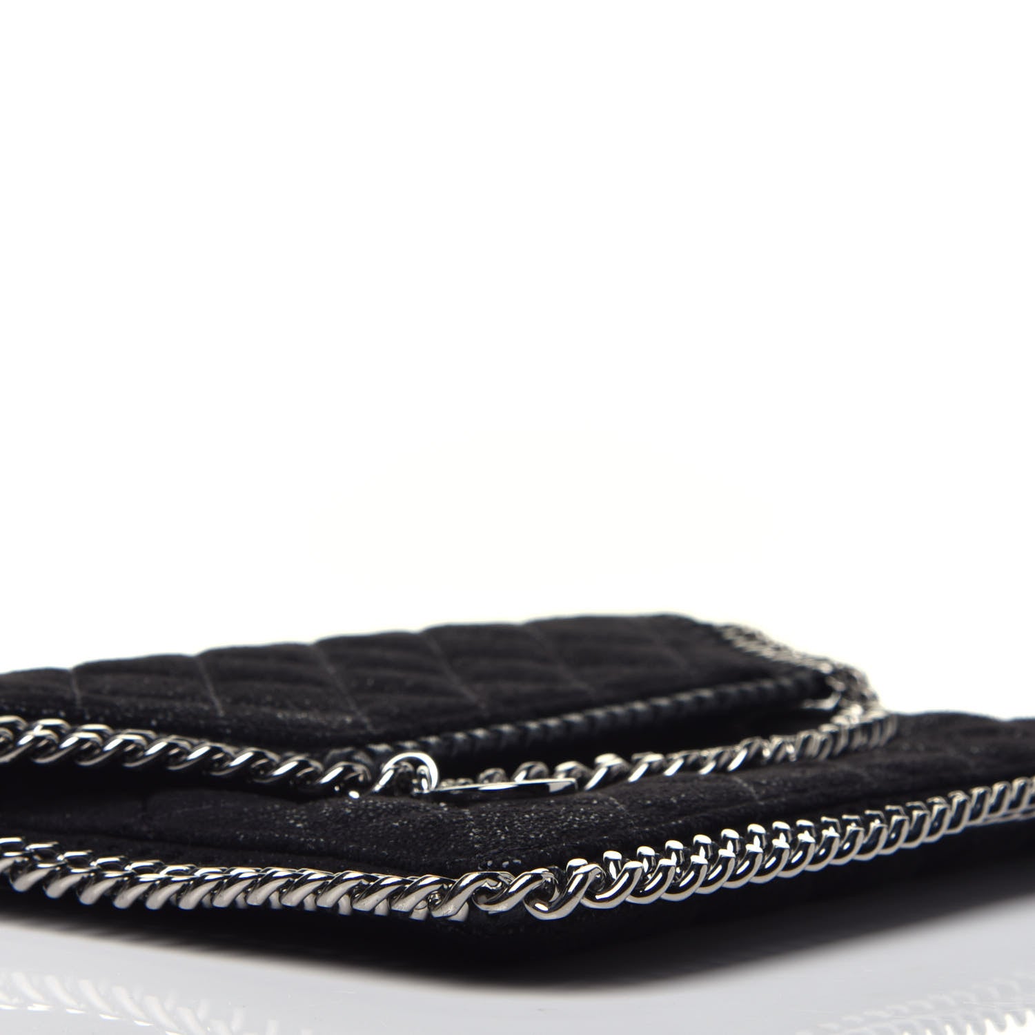 Stella McCartney Shaggy Deer Quilted Mini Falabella Crossbody Black 8 of 9