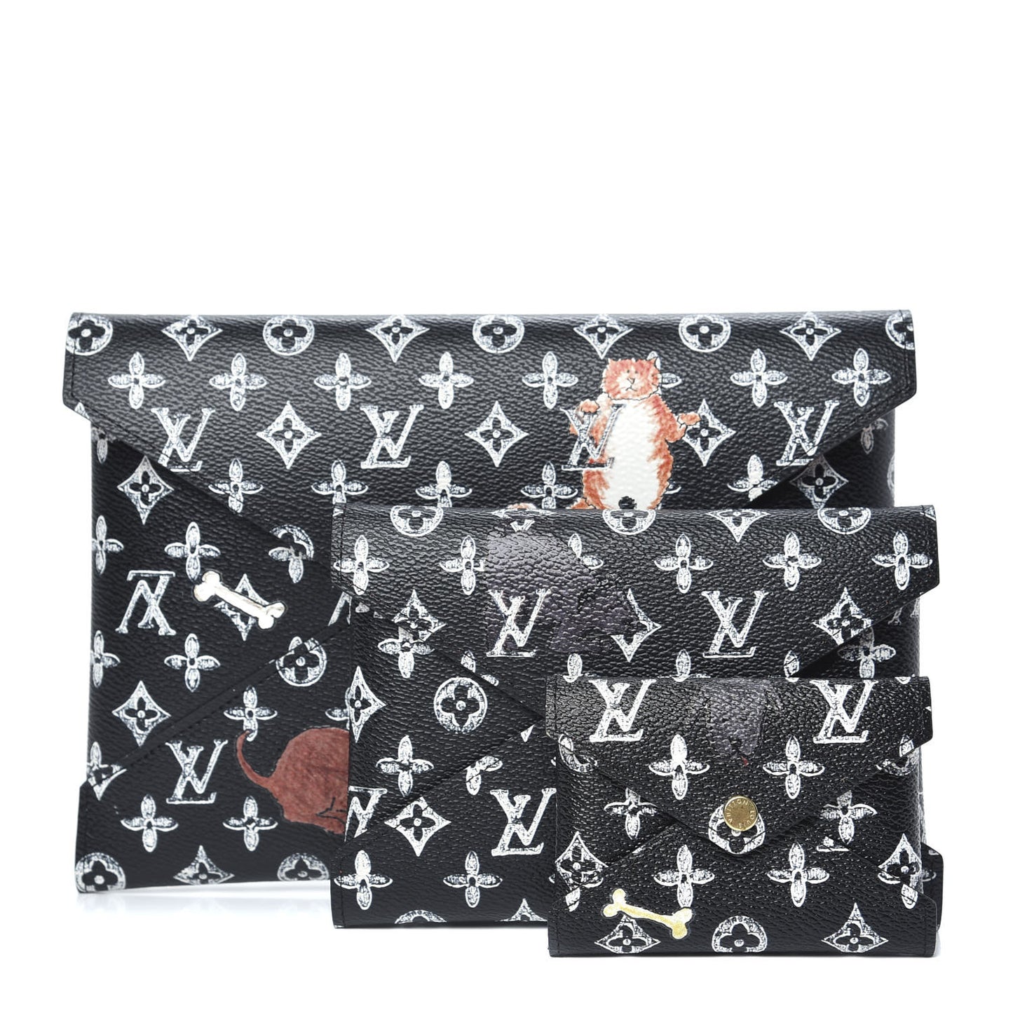 Catogram Kirigami Pochette Set Black