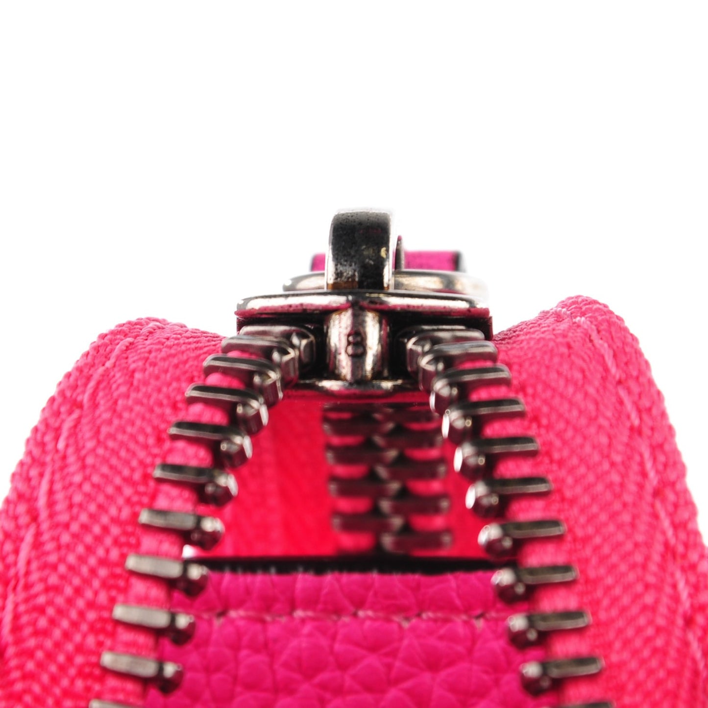 Drummed Calfskin Micro Luggage Fluo Pink