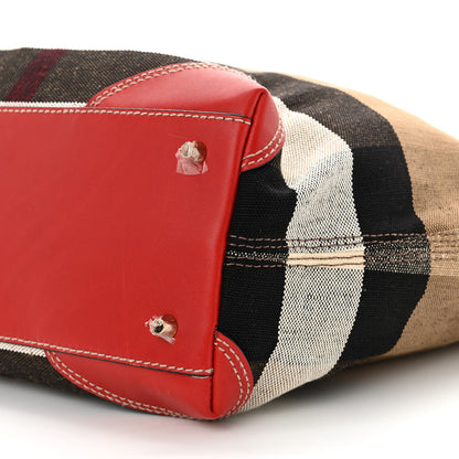 Burberry Canvas Mega Check Medium Maidstone Cadmium Red 10 of 12