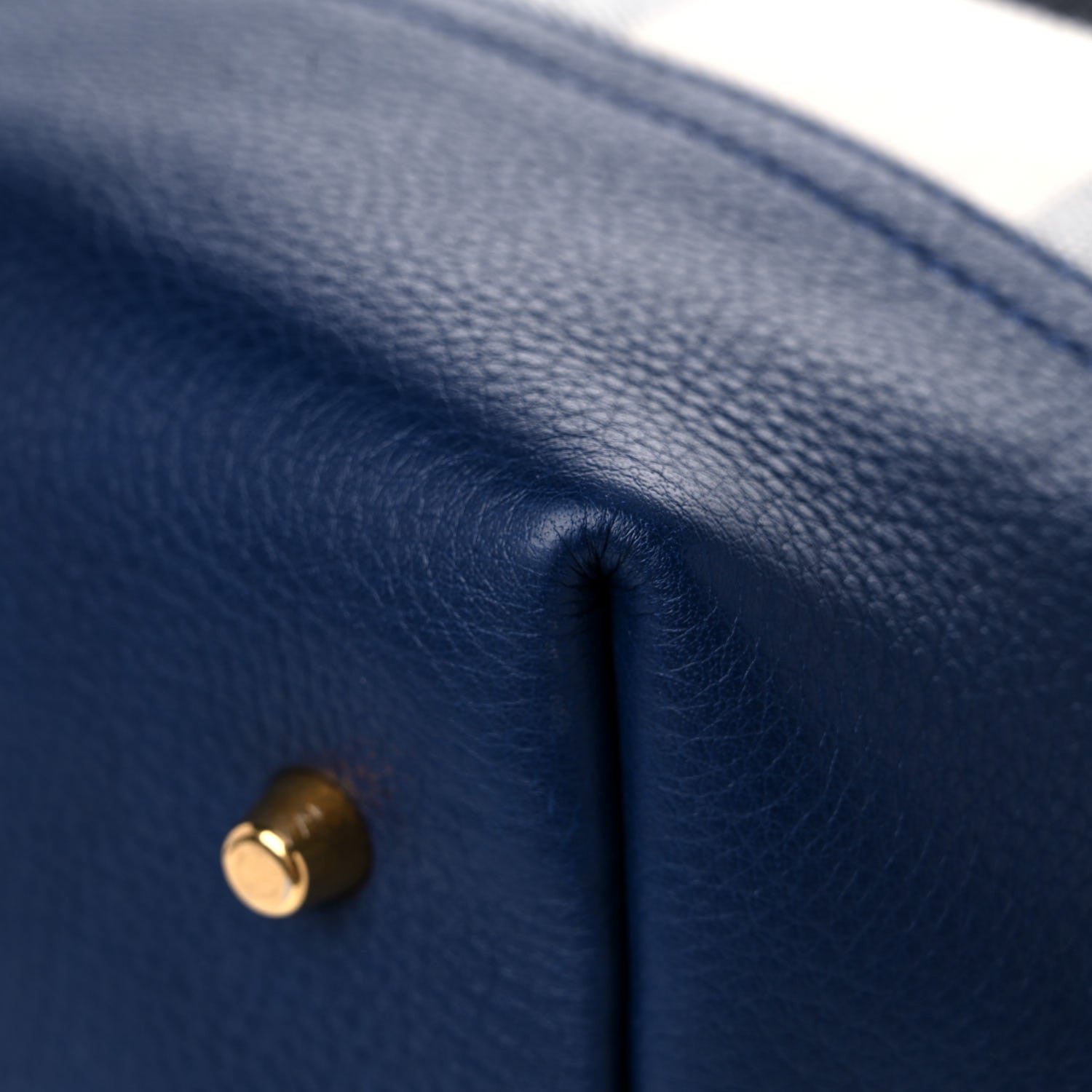 Burberry Grainy Calfskin Mega Check Tassel Heston Tote Navy 9 of 14