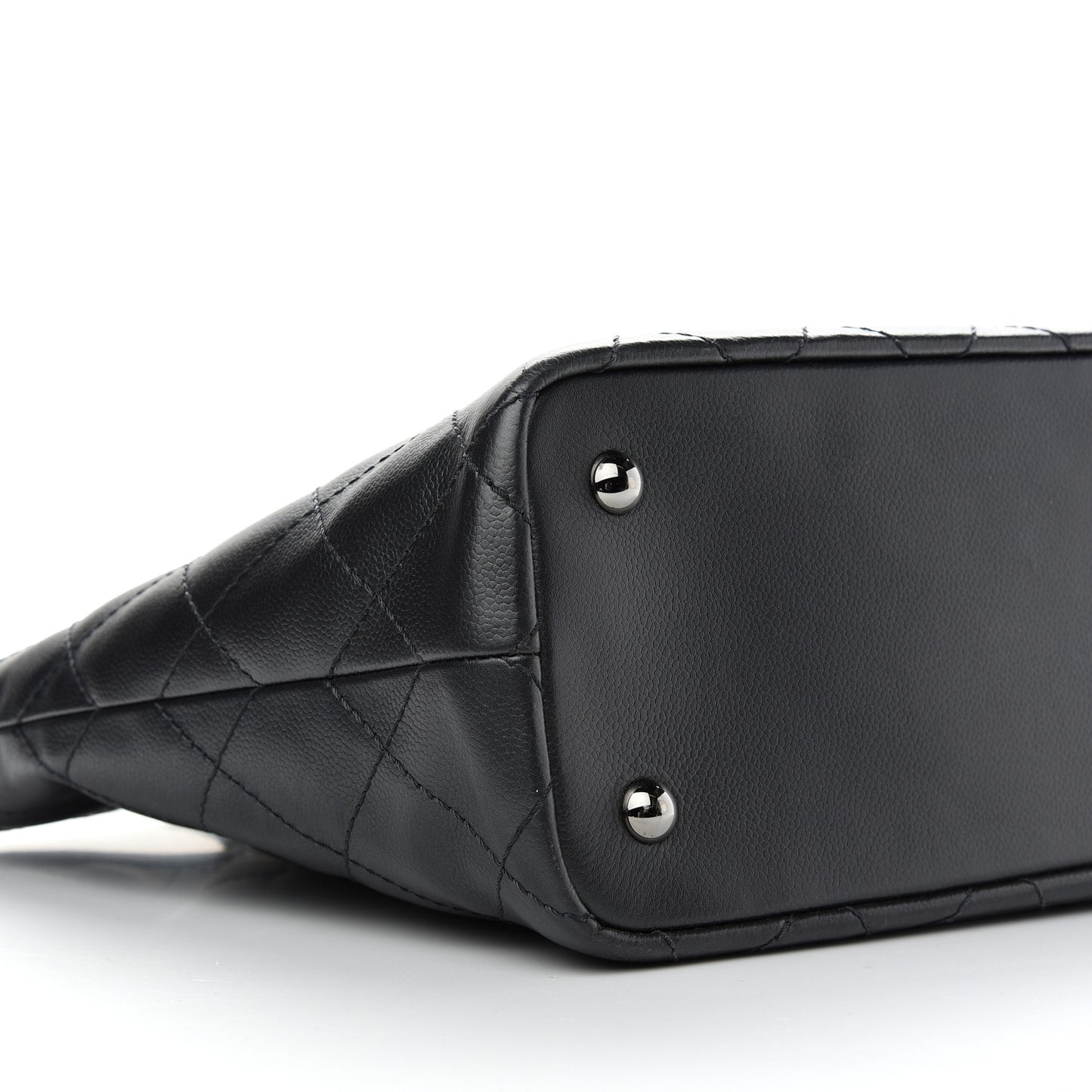 Grained Calfskin Shopping Fever Tote Black