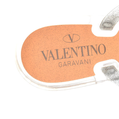 Valentino Garavani PVC Jelly Glitter Rockstud Bow Thong Sandals 40 Silver 9 of 9