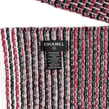 Chanel Cashmere Blend CC Scarf Pink Multicolor 3 of 3