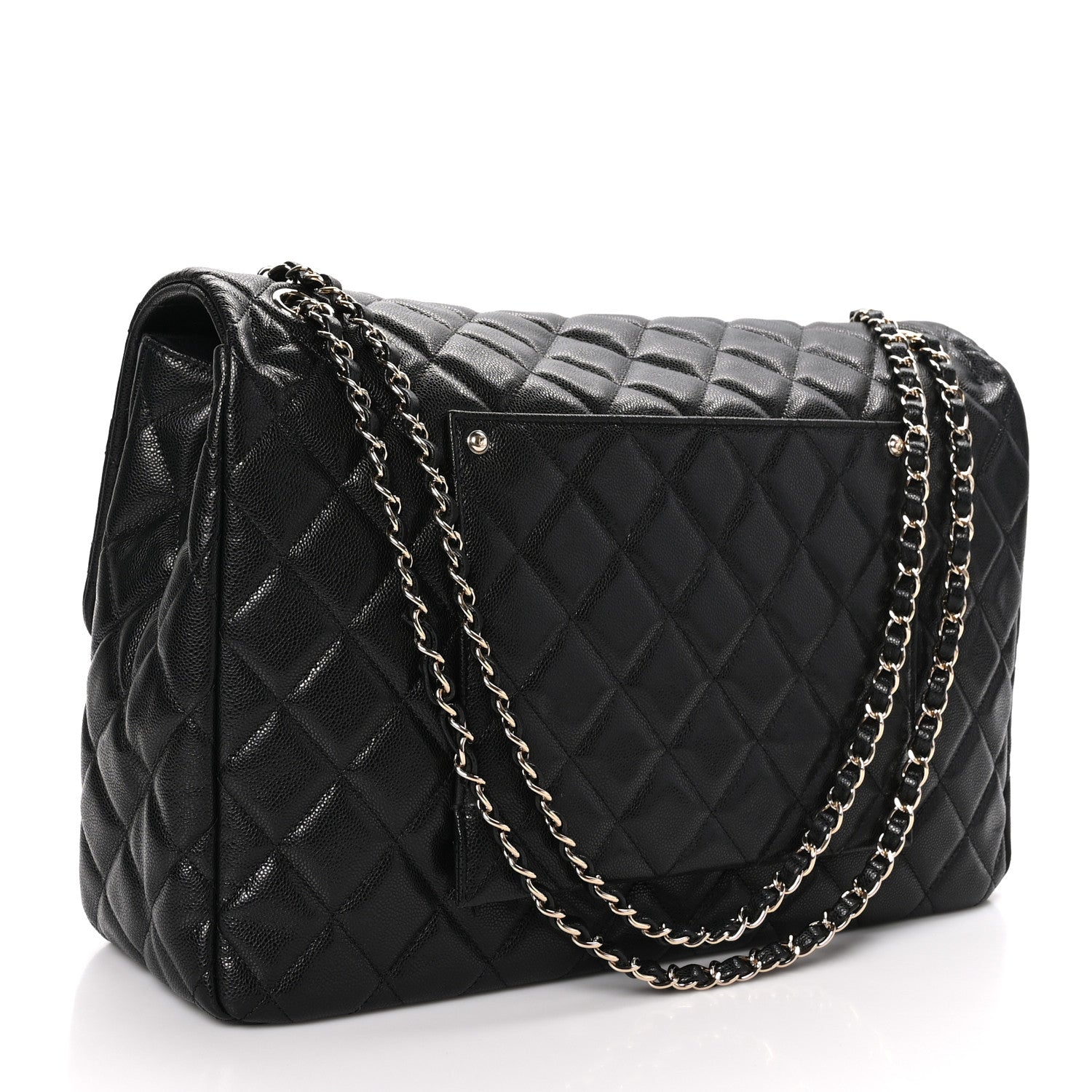 Chanel Caviar Quilted XXL Travel Flap Bag Black 3 of 10