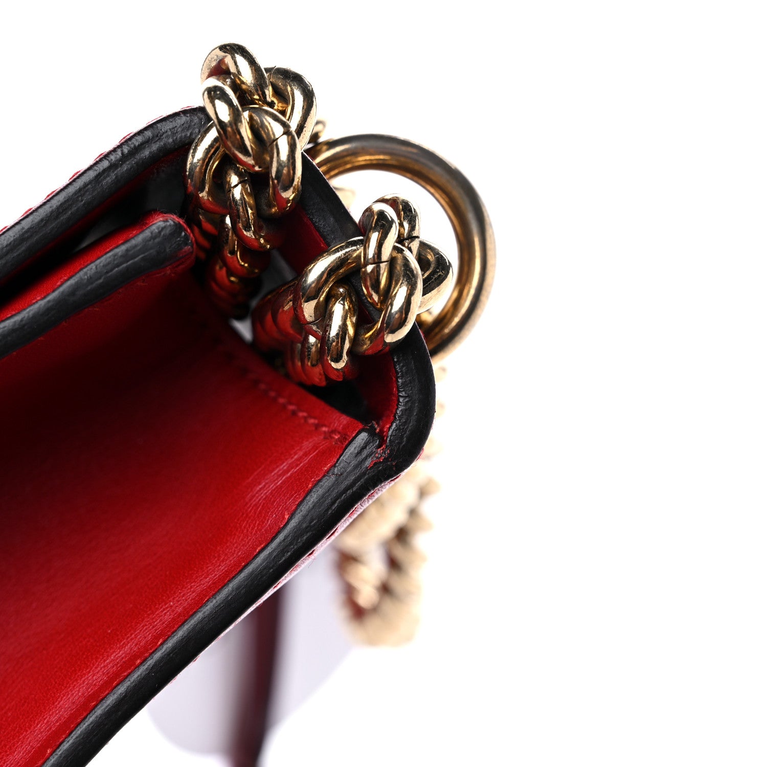 Gucci Calfskin Small Padlock Shoulder Bag Hibiscus Red 14 of 15