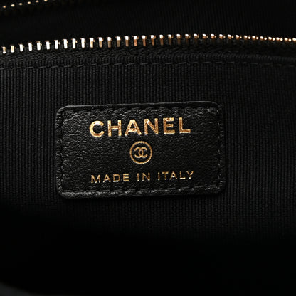 Chanel Nylon Grosgrain Large Lifestyle Pouch With Foldable Tote Black 8 of 11