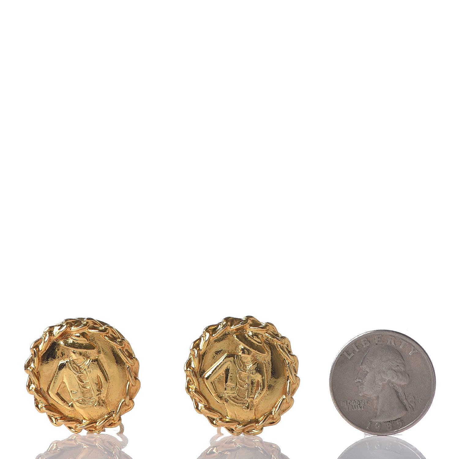 Chanel Coco Clip On Earrings Gold 2 of 4