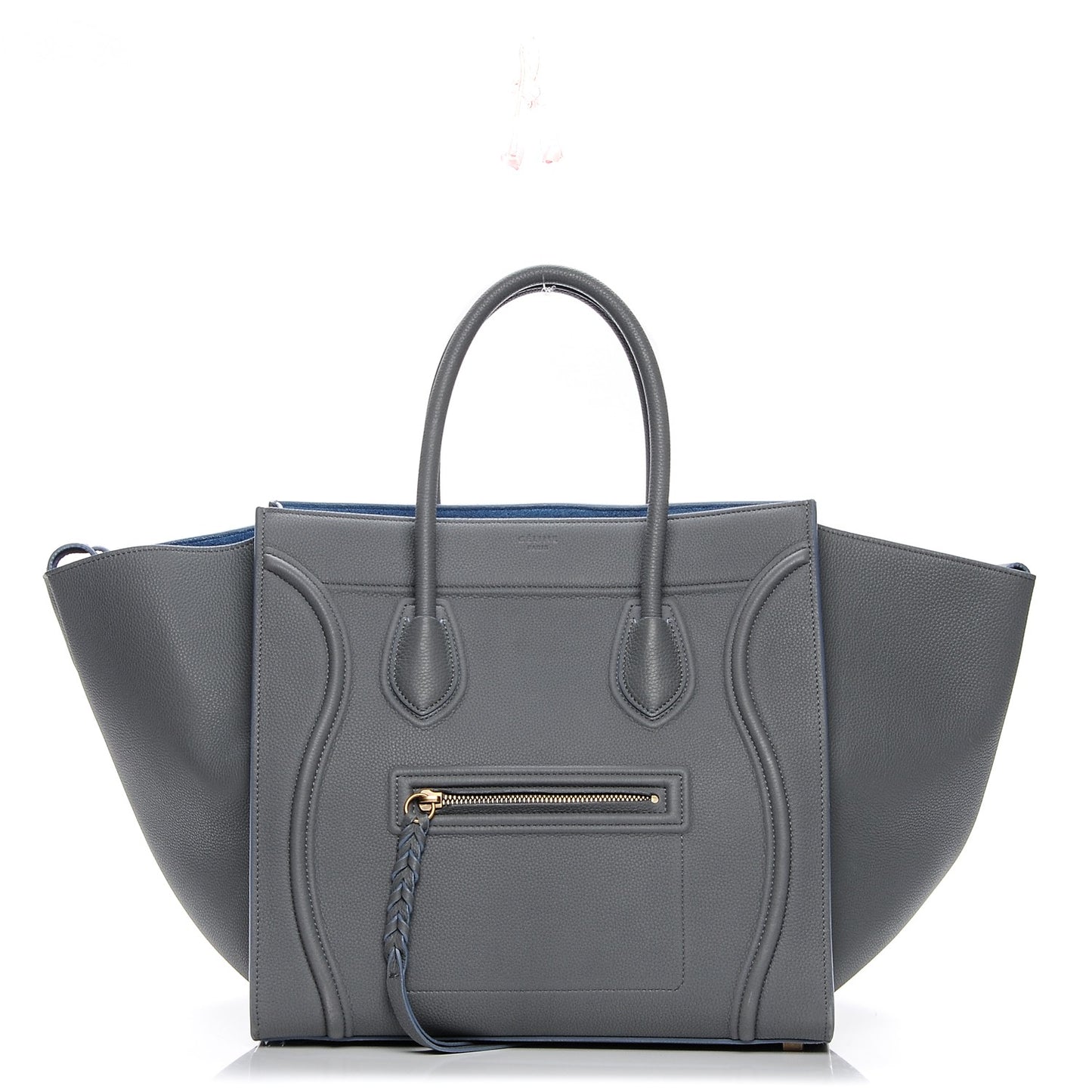 Baby Grained Calfskin Medium Phantom Luggage Kohl