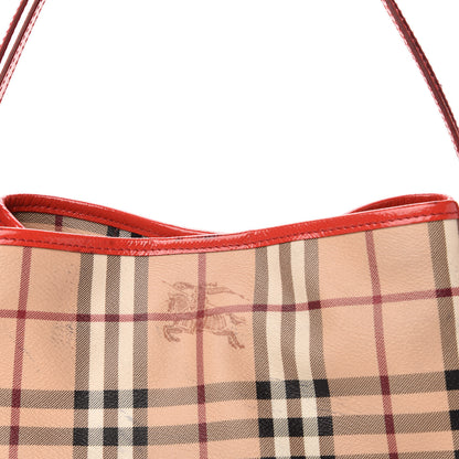 Burberry Haymarket Check Small Canterbury Tote Red 11 of 15