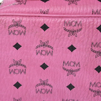 MCM Visetos Medium Side Studs Stark Backpack Pink 12 of 13