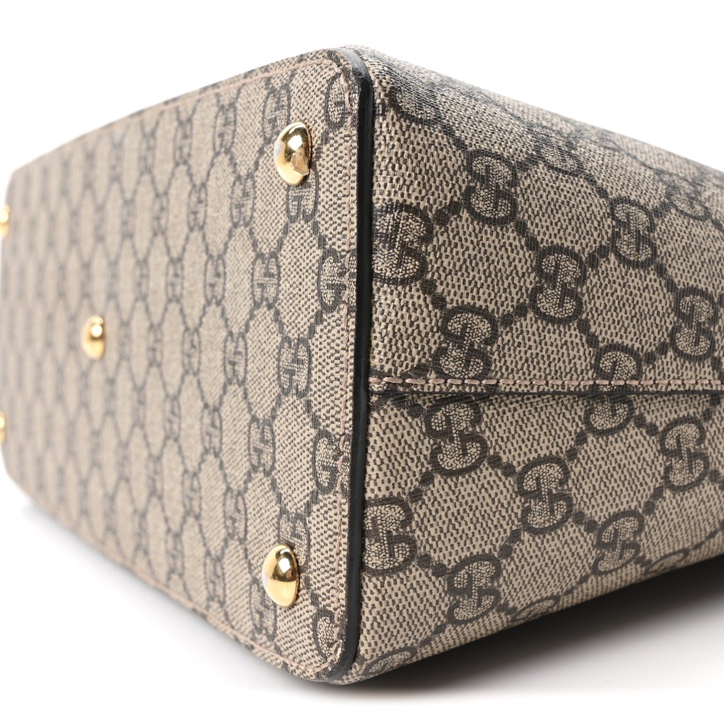 GG Supreme Monogram Small Zip Top Tote Beige Tuscany