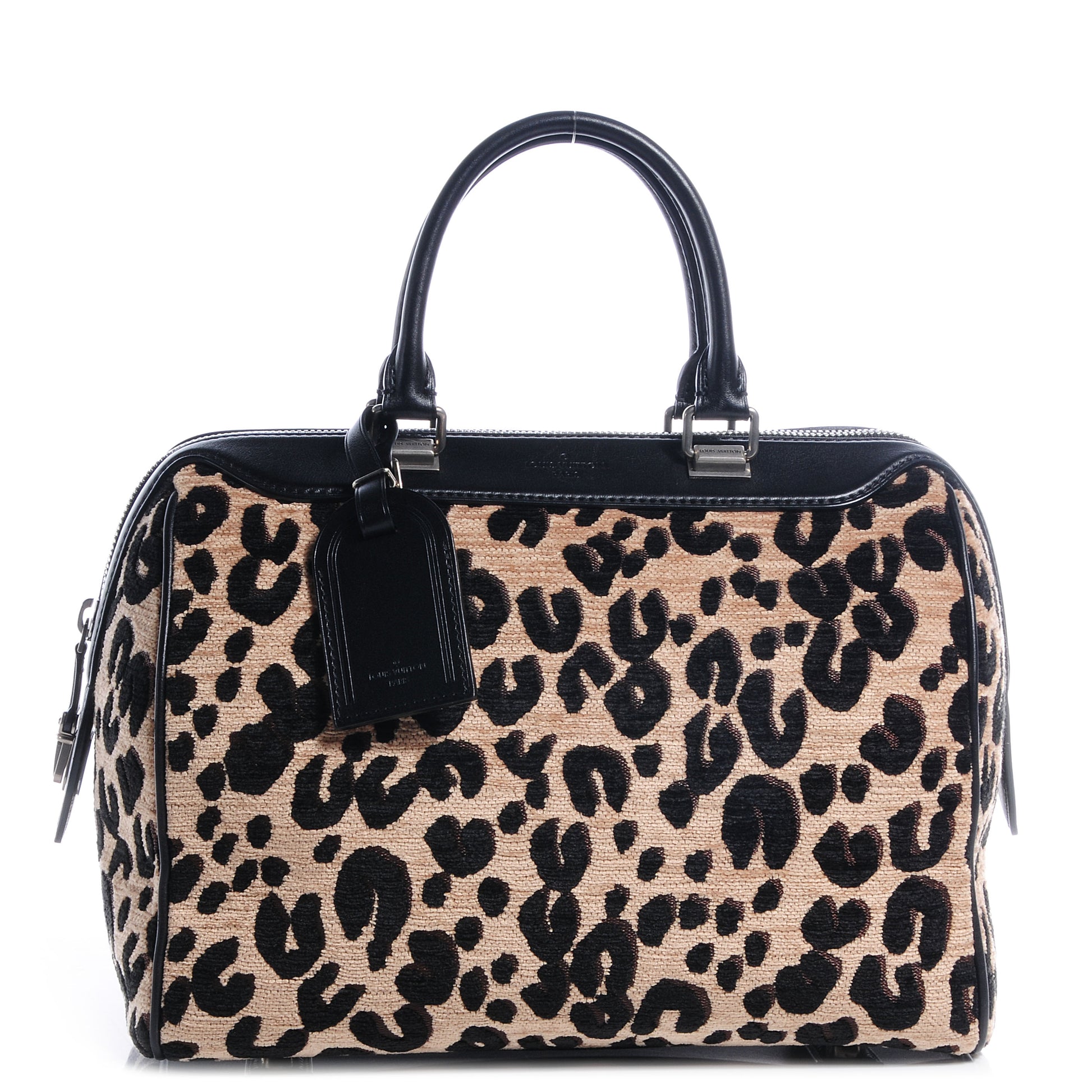 Louis Vuitton Jacquard Velvet Leopard Print Stephen Sprouse Speedy 1 of 8