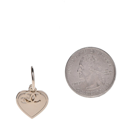 Chanel Heart CC Dangle Earrings Gold 2 of 3