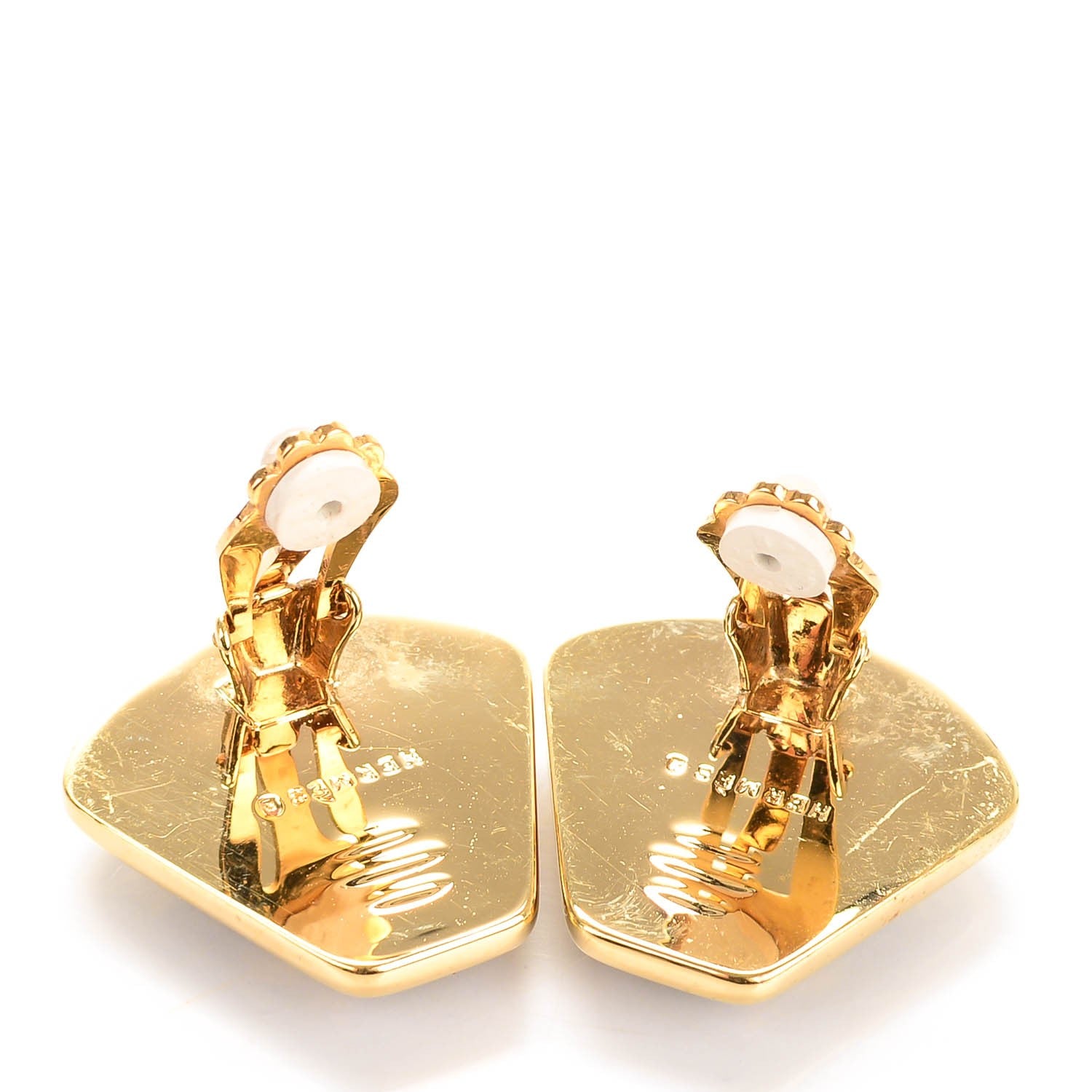Hermes Enamel Clip On Earrings 3 of 4