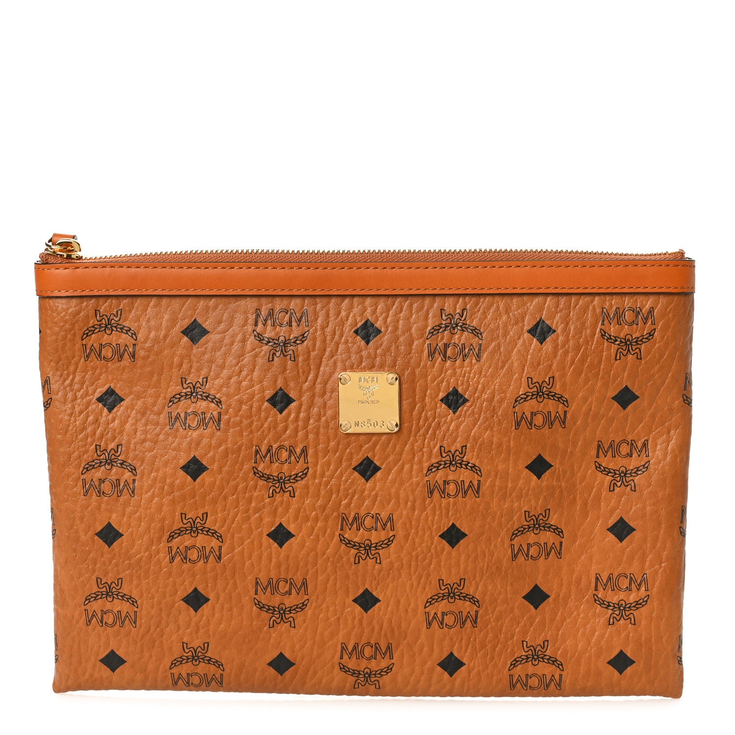 MCM Visetos Mini Pouch Cognac 1 of 9